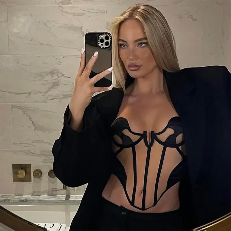 Women See Through Crop Top | Fashionsarah.com