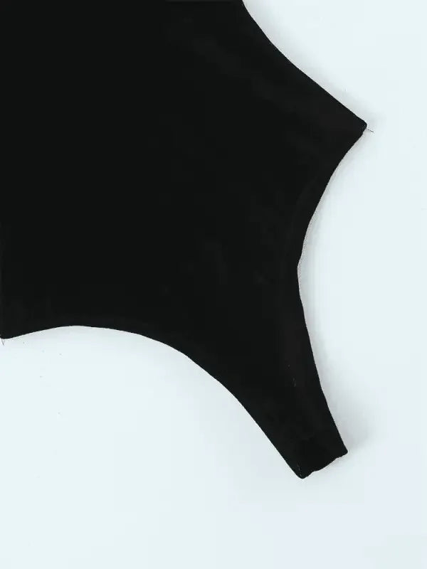 Strapless Black Velvet Bodysuit | Fashionsarah.com