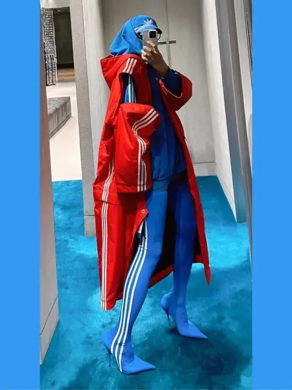 Stripe Over Knee Elastic Boots | Fashionsarah.com