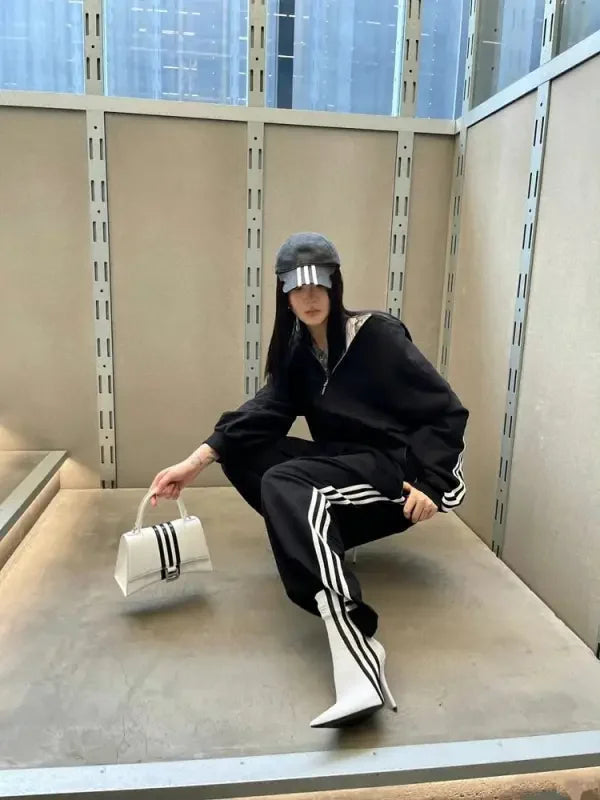 Stripe Over Knee Elastic Boots | Fashionsarah.com