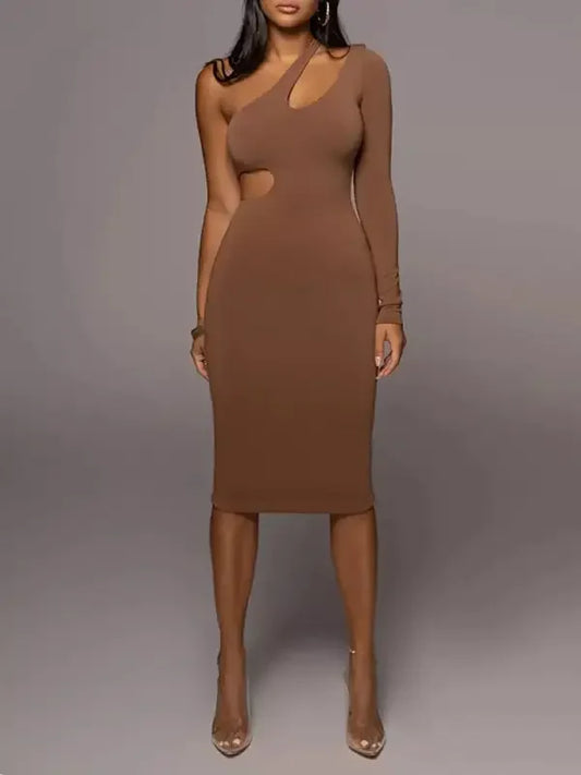 One Shoulder Sexy Cut Out Dresses | Fashionsarah.com