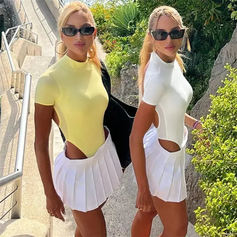 Backless Elastic Bodysuits | Fashionsarah.com