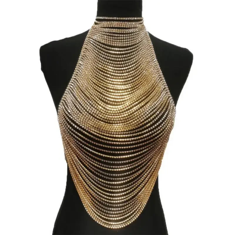 Full Rhinestones Multilayer Necklace Top | Fashionsarah.com