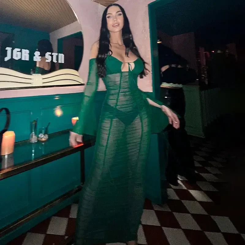 Elastic Pleated Bodycon Dress | Fashionsarah.com