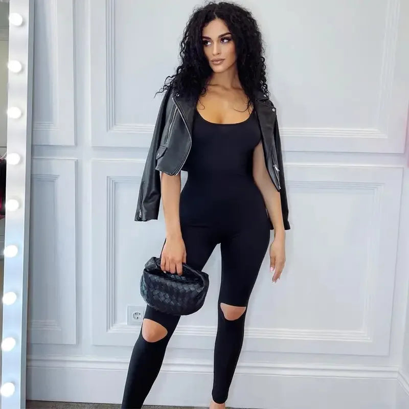 Streetwear Black Jumpsuit | Fashionsarah.com