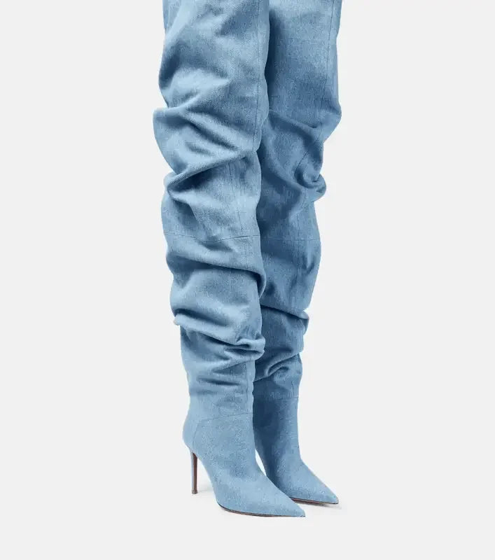 Loose Over the Knee Jean Boots | Fashionsarah.com