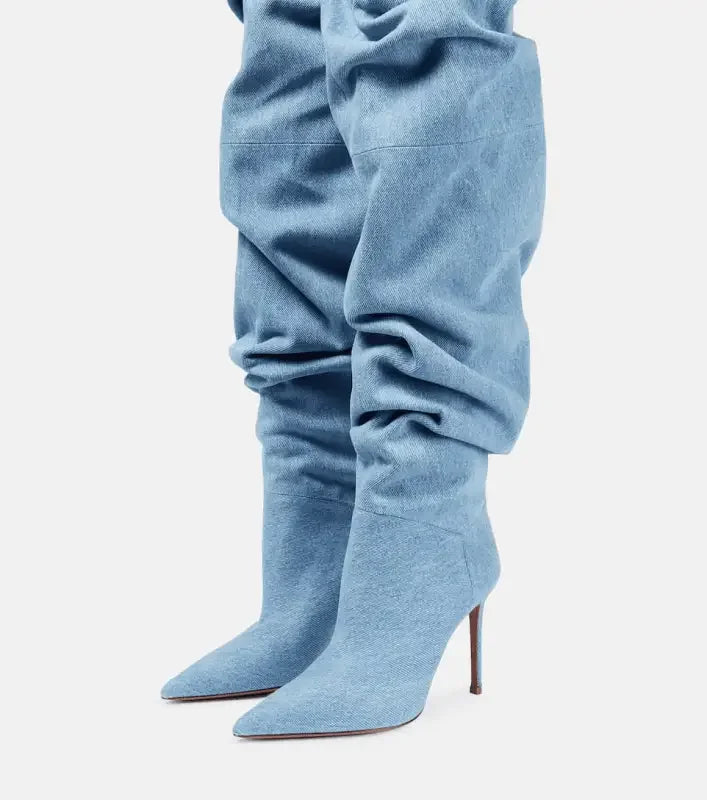 Loose Over the Knee Jean Boots | Fashionsarah.com