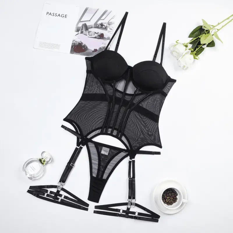 Mesh Lingerie Set with gloves | Fashionsarah.com
