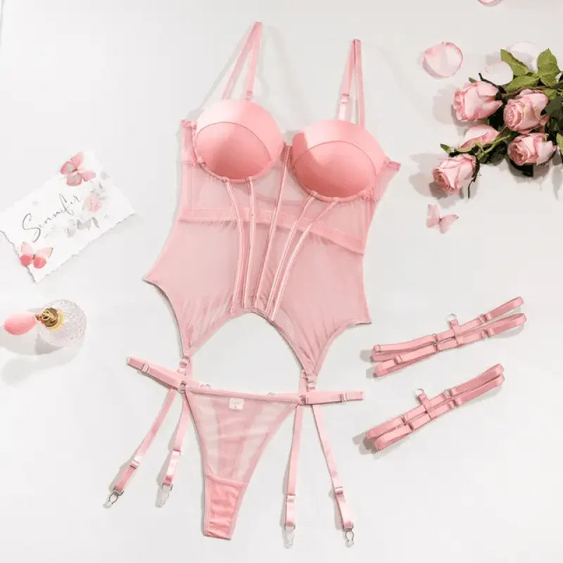 Mesh Lingerie Set with gloves | Fashionsarah.com