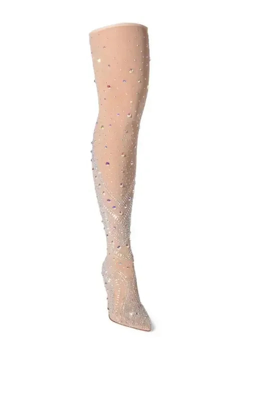Crystal Embellished Sock Boots | Fashionsarah.com