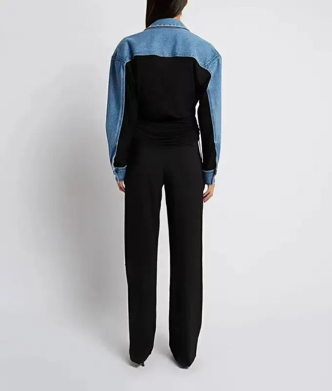 Denim Ruched Women Shirt | Fashionsarah.com