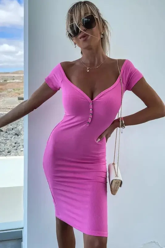 Rose Bodycon Dress | Fashionsarah.com