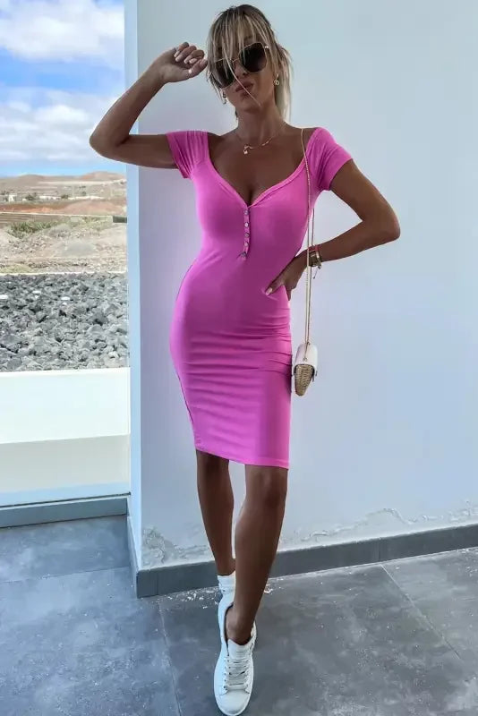 Rose Bodycon Dress | Fashionsarah.com