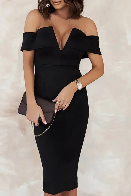 Off-the-shoulder Midi Dresses | Fashionsarah.com