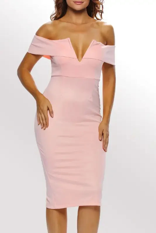 Off-the-shoulder Midi Dresses | Fashionsarah.com