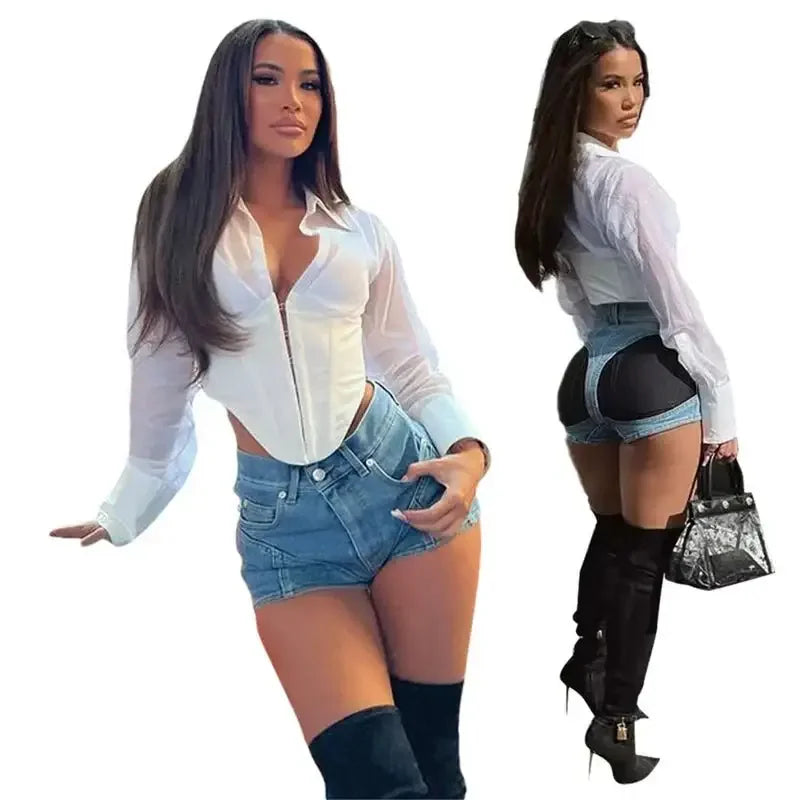 Deep V-Neck Women Shirt Top | Fashionsarah.com