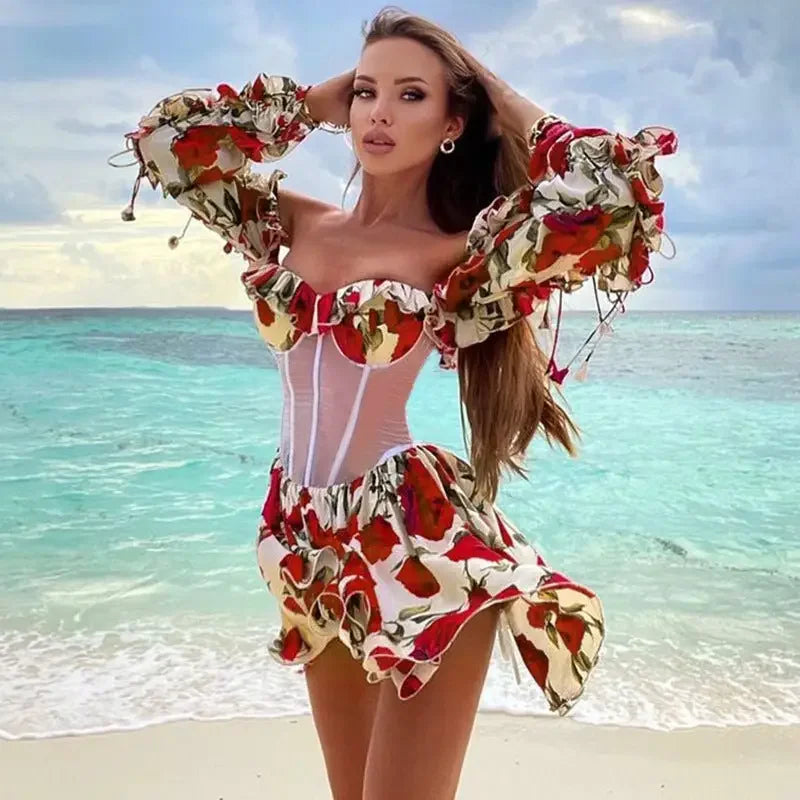 Elegant mesh Waist Summer Dress | Fashionsarah.com