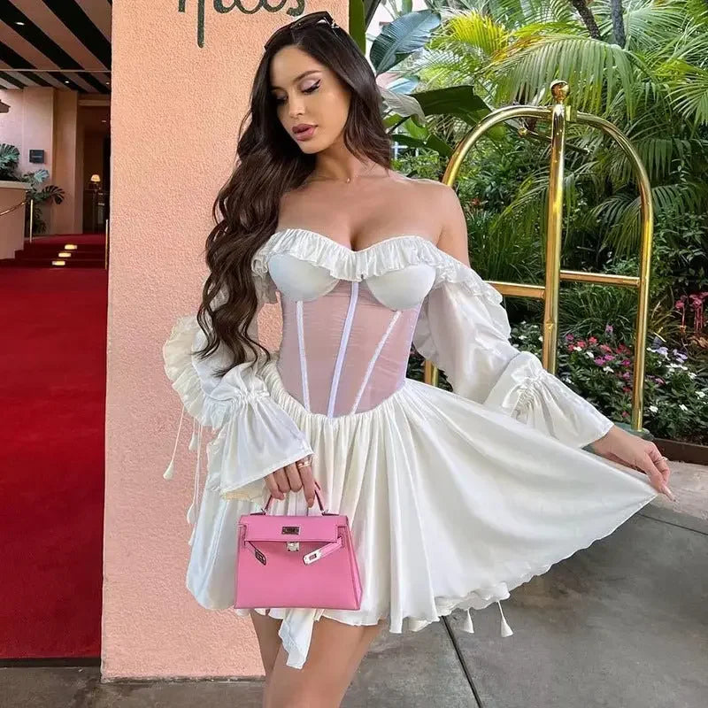 Elegant mesh Waist Summer Dress | Fashionsarah.com