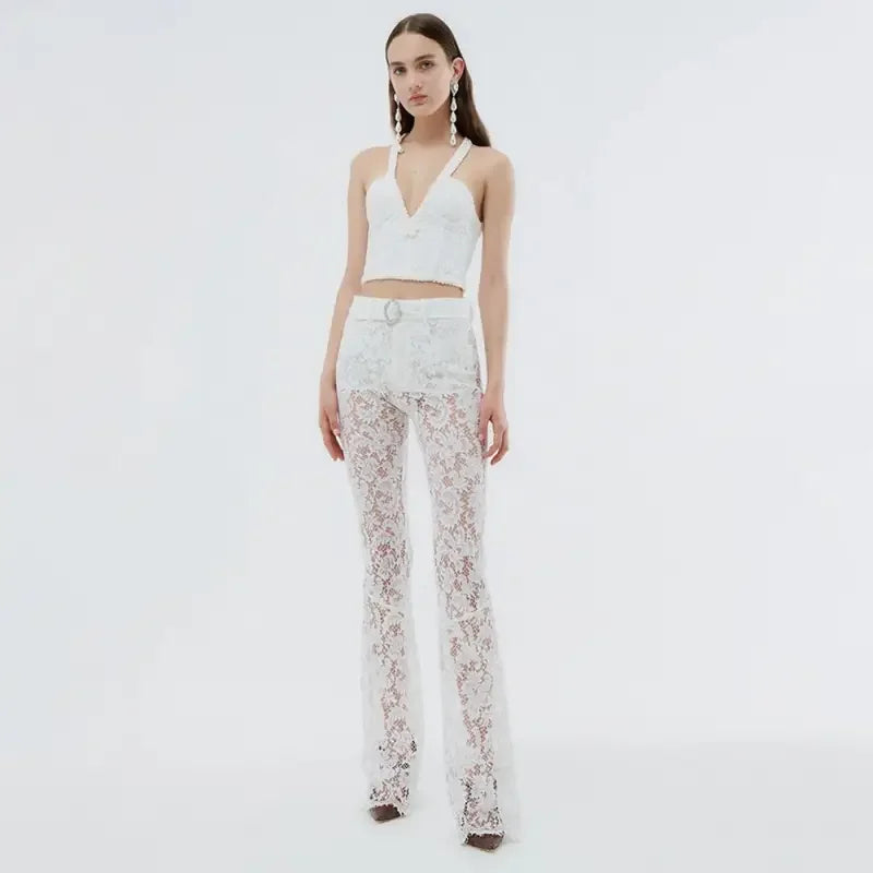 Spring Lace Elegant Trousers | Fashionsarah.com