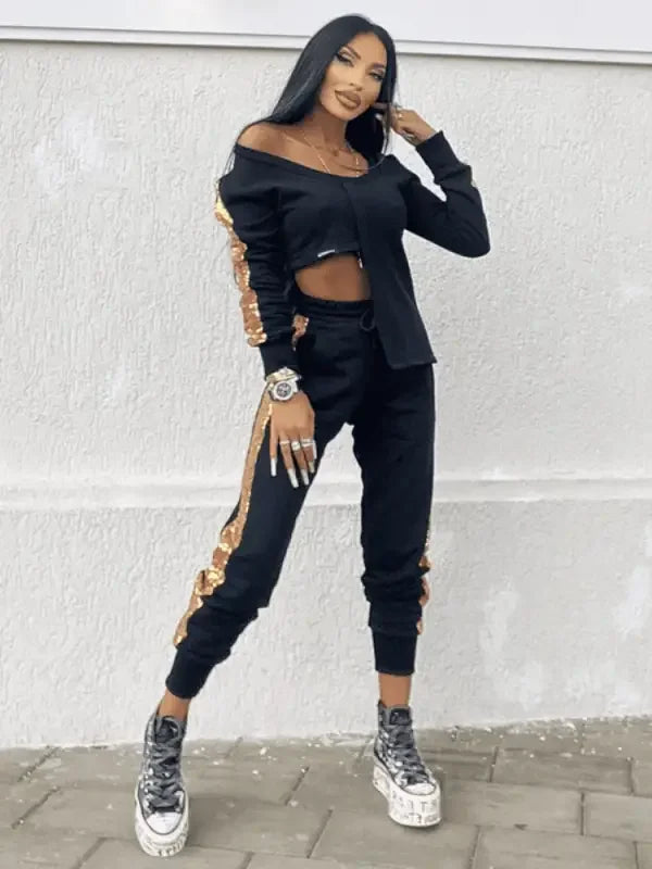 Irregularity Tops & Elastic Waist Pants | Fashionsarah.com