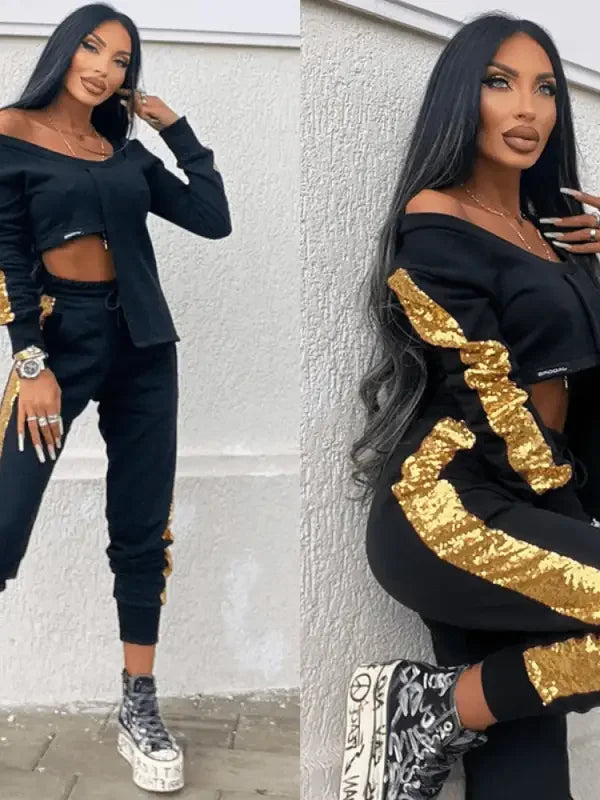 Irregularity Tops & Elastic Waist Pants | Fashionsarah.com