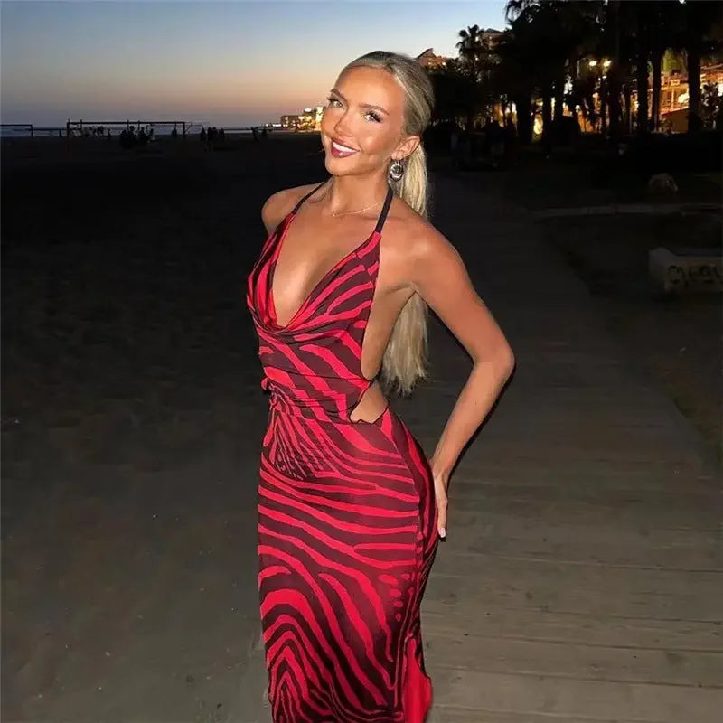 Summer Striped Split Dress | Fashionsarah.com