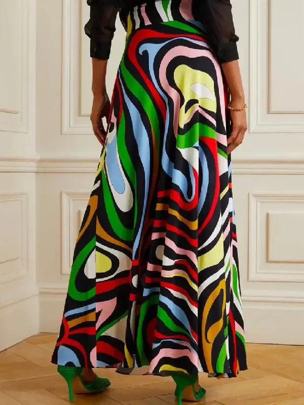 Stylish Multicolor Long Skirt | Fashionsarah.com