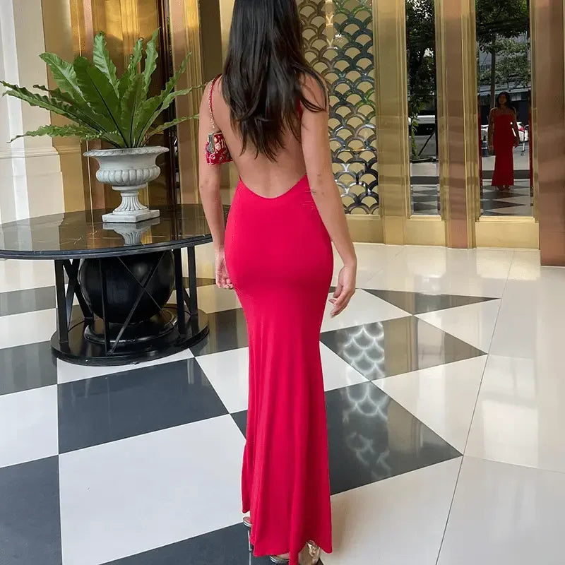 Evening Backless Maxi Dress | Fashionsarah.com