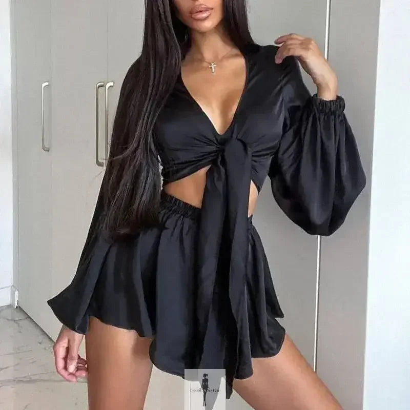 Fashionsarah.com Fashionsarah.com Crop Top with Short Sets