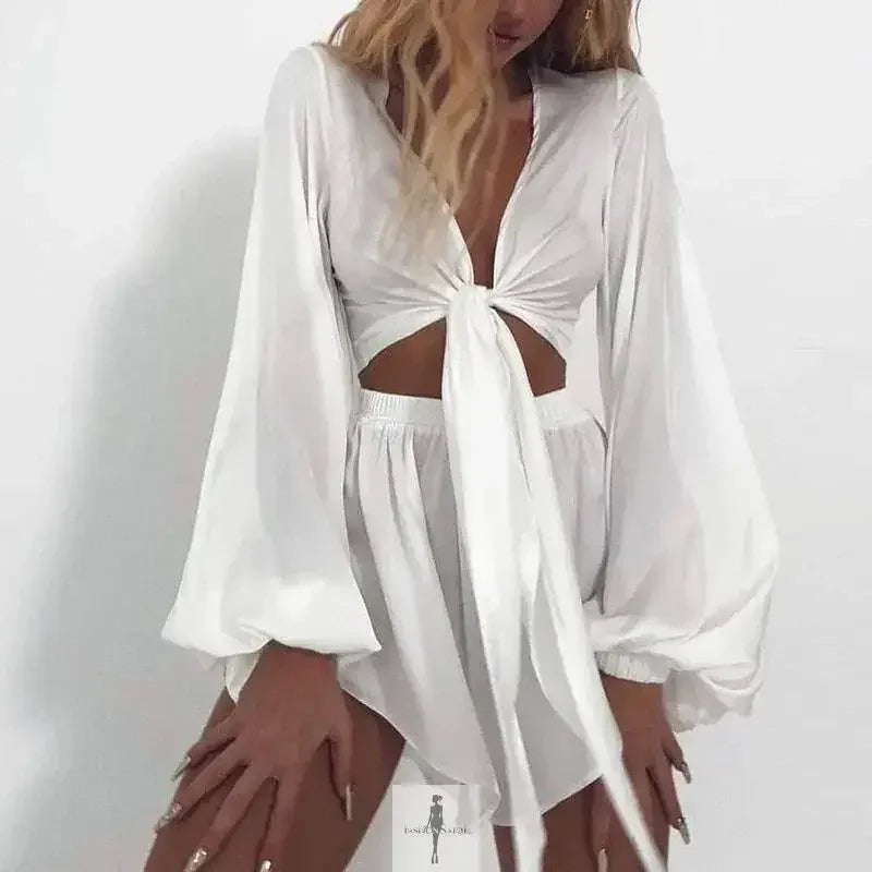 Fashionsarah.com Fashionsarah.com Crop Top with Short Sets