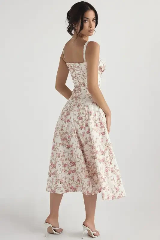 Elegant Floral Print Split Dresses S-5XL | Fashionsarah.com