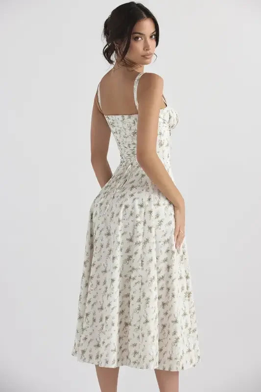 Elegant Floral Print Split Dresses S-5XL | Fashionsarah.com