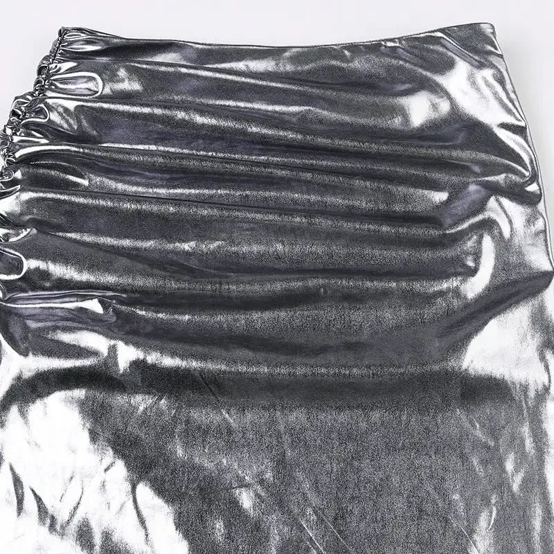 Streetwear Ruched Bodycon Long Skirt | Fashionsarah.com