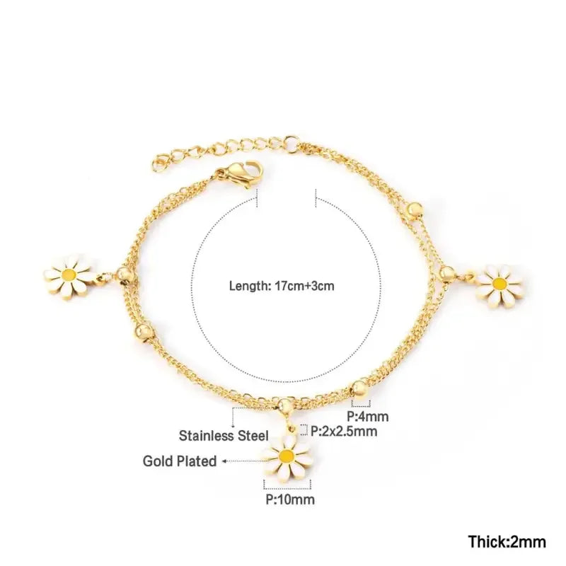 Little Flower Pendant Bracelet | Fashionsarah.com