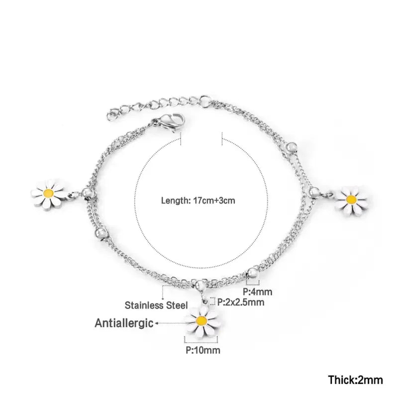 Little Flower Pendant Bracelet | Fashionsarah.com