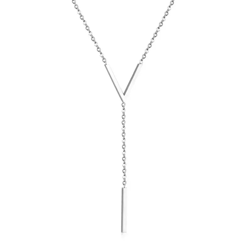 Choker Letter V Link Chain | Fashionsarah.com