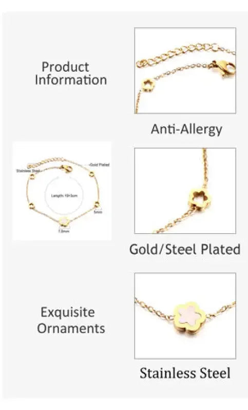 New 4 Peach Blossoms Bracelet | Fashionsarah.com