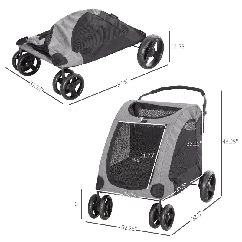 Folding Standard Stroller with Detachable Carrier | Fashionsarah.com