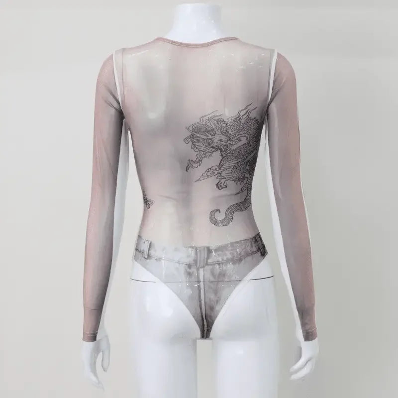 Slim Mesh Bodysuit | Fashionsarah.com