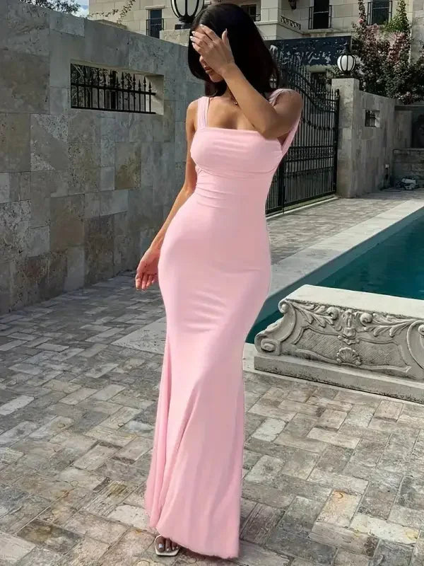 Elegant Strap Fishtail Dress | Fashionsarah.com