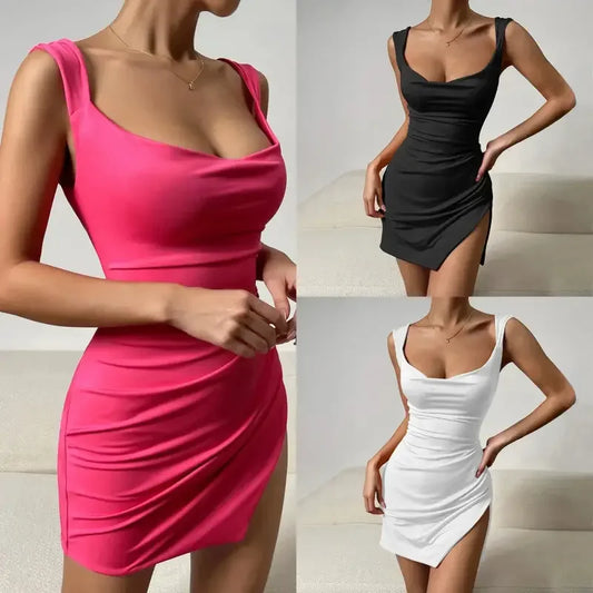 Side Slit Short Dress | Fashionsarah.com