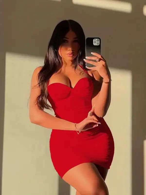 Ruched Halter Neck Dress | Fashionsarah.com