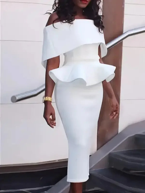 Off Shoulder Pencil Dress | Fashionsarah.com