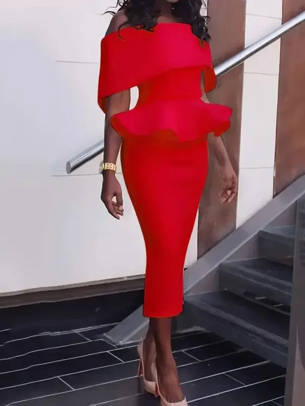 Off Shoulder Pencil Dress | Fashionsarah.com