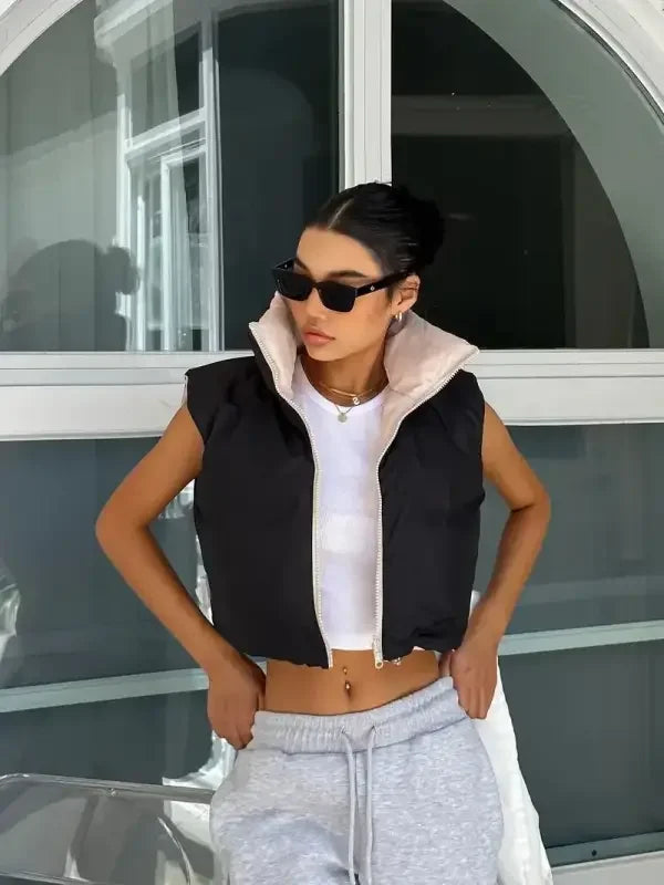 Zip Up Reversible Vests | Fashionsarah.com