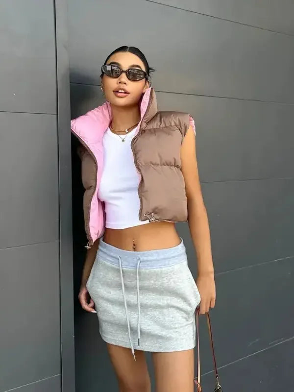 Zip Up Reversible Vests | Fashionsarah.com