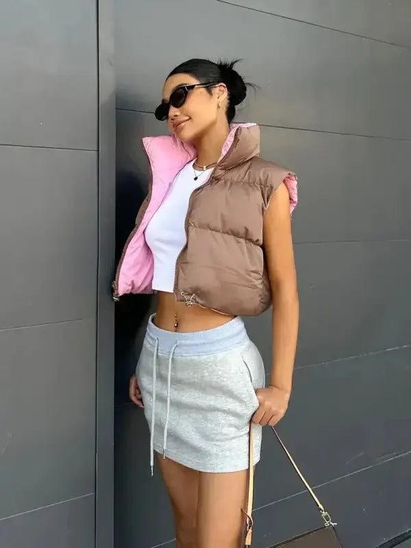 Zip Up Reversible Vests | Fashionsarah.com