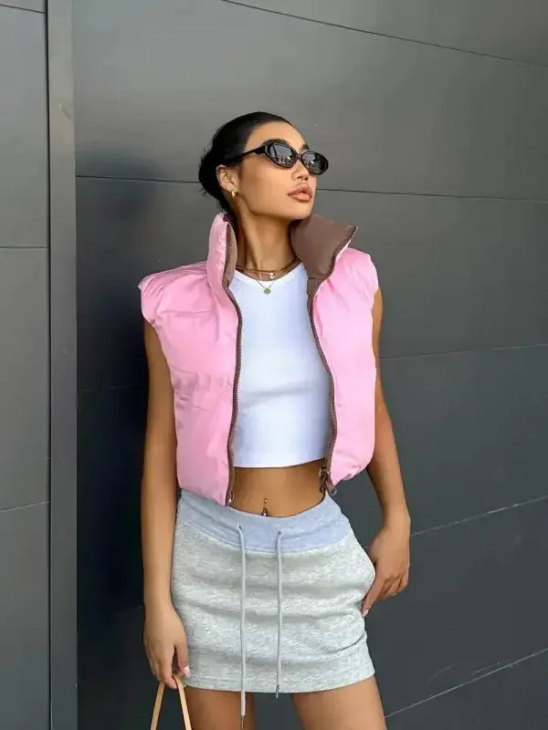 Zip Up Reversible Vests | Fashionsarah.com