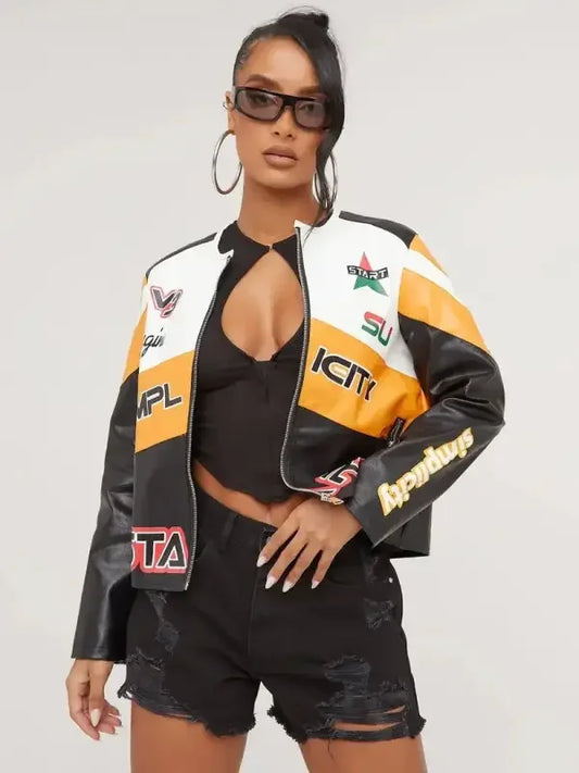 Zip Up Leather Jacket | Fashionsarah.com