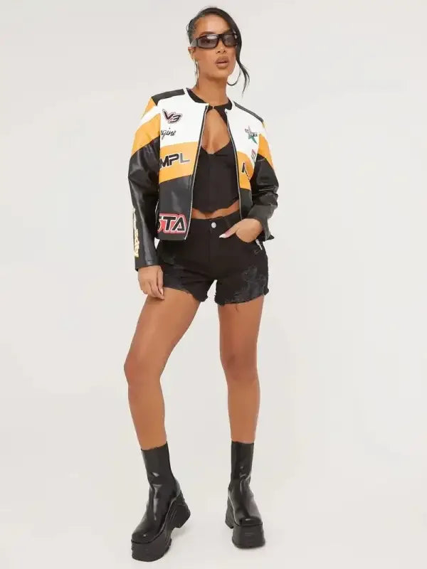 Zip Up Leather Jacket | Fashionsarah.com